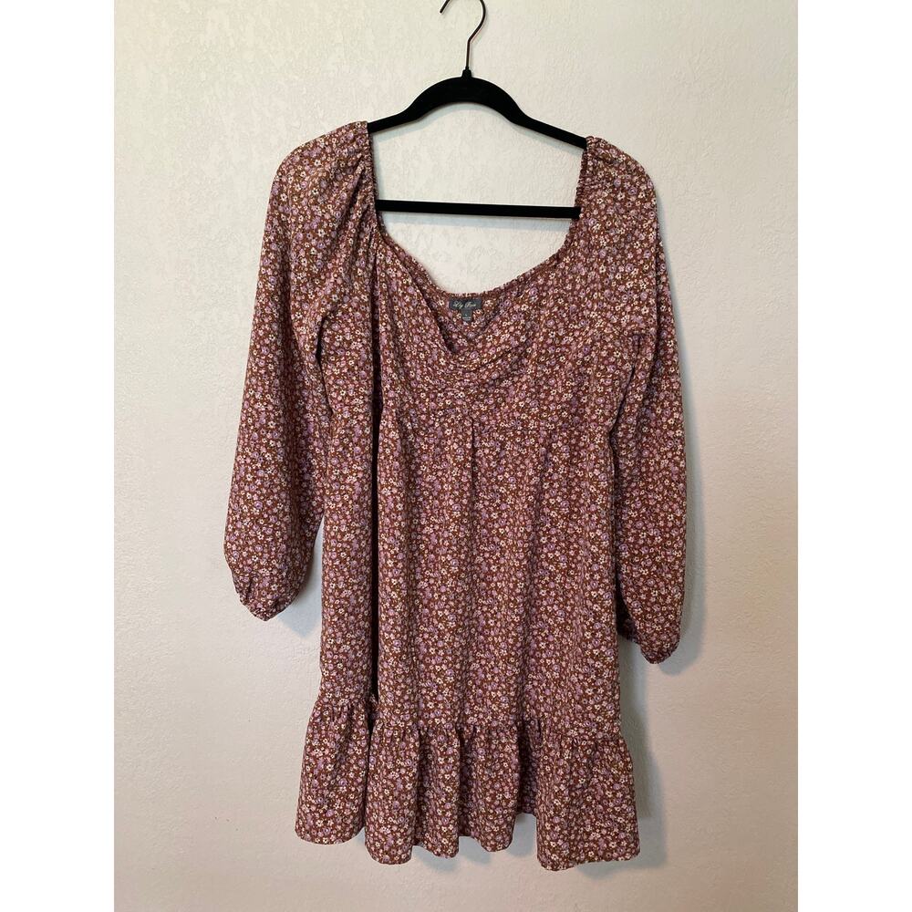 Lily Rose Western Fall Boho Floral Dress Size Large